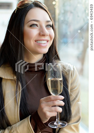 Beautiful cheerful woman Beautiful cheerful woman 6943489