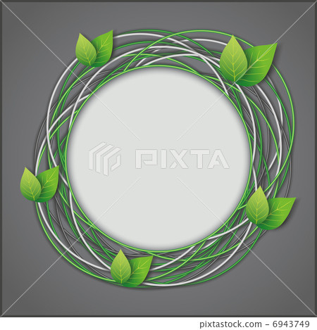 Abstract Eco background with leaves 6943749