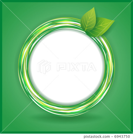 Abstract Eco background with leaves and circle Abstract Eco background with leaves and circle 6943750