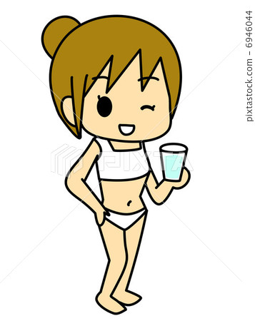 一個女人帶著一杯 一個女人帶著一杯 6946044