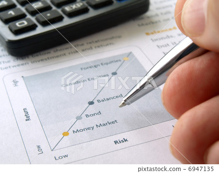 Hand and investment chart 6947135
