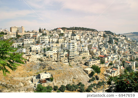 Palestinian village on the slopes of Jerusalem, Israel. 6947659