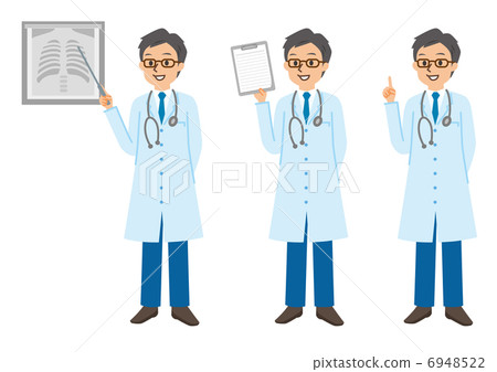 Male doctor wearing white coat 6948522