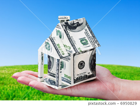 House made of money in hand House made of money in hand 6950829