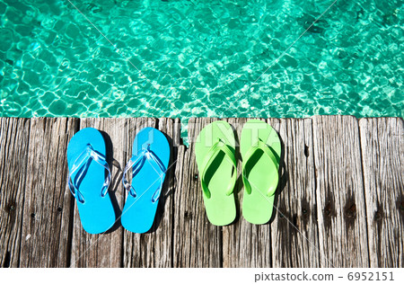 Slippers at jetty 6952151