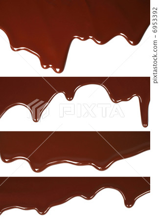 Melted chocolate dripping set . 6953392