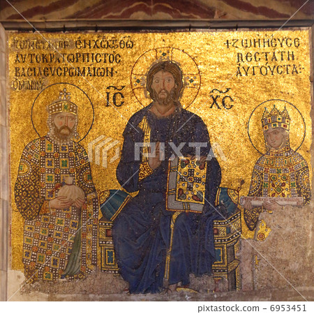 mosaic in Hagia Sofia - Istanbul Turkey 6953451