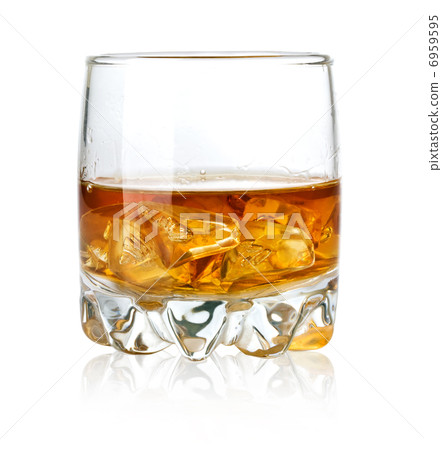 Whisky glass and ice Whisky glass and ice 6959595