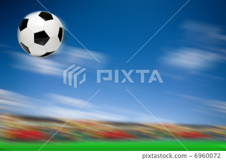 a soccer ball flying a soccer ball flying 6960072