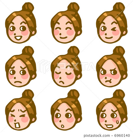 Female facial expression Female facial expression 6960140