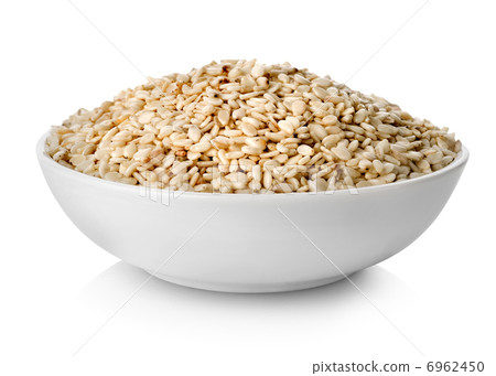 White sesame in plate 6962450