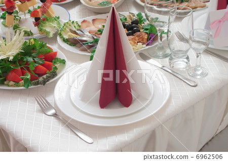 Catering food at a wedding party 6962506