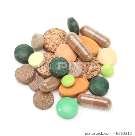 vitamins, pills and tablets 6963813
