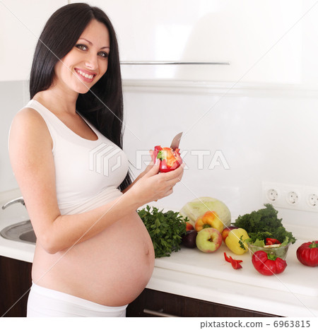 pregnant woman in kitchen pregnant woman in kitchen 6963815
