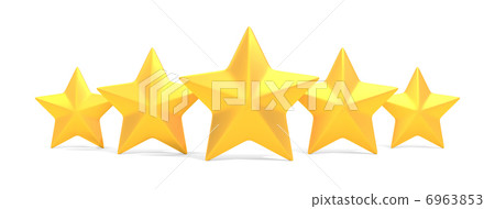 Golden stars on white background 6963853