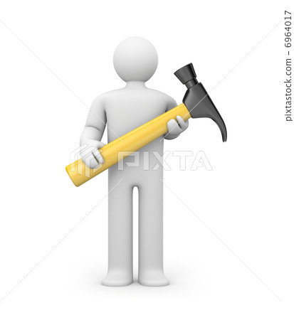 Person hold hammer 6964017