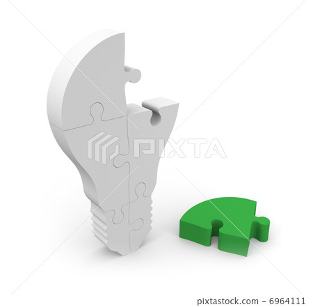 Lightbulb of the puzzle. Lost main part Lightbulb of the puzzle. Lost main part 6964111