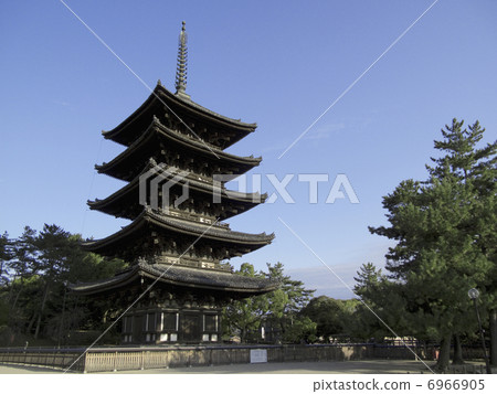 Kofuku-ji寺五層寶塔世界遺產 6966905