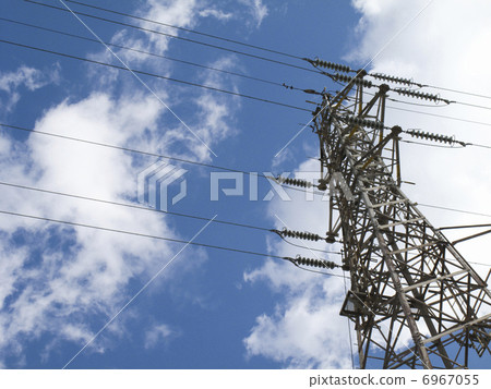 High voltage wires and towers High voltage wires and towers 6967055