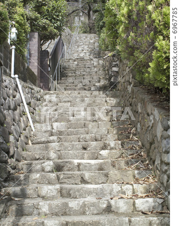 Slope of narrow stairs in residential area Slope of narrow stairs in residential area 6967785