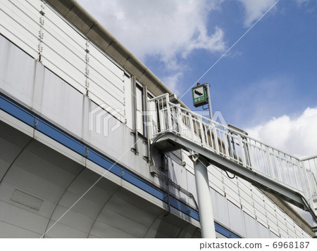 Emergency exit of highway 6968187