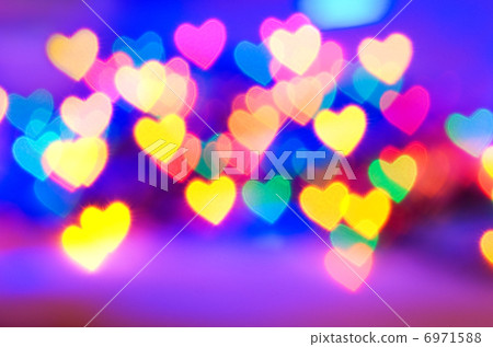 Abstract blurred background (natural heart shaped bokeh) Abstract blurred background (natural heart shaped bokeh) 6971588