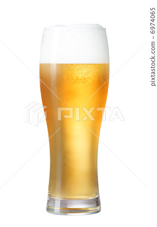 glass of beer isolated on white with clipping path included 6974065
