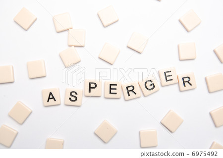 Asperger spelled out in letter pieces 6975492