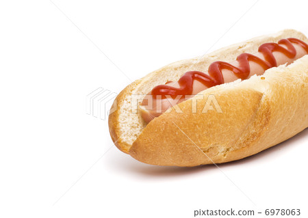 hot dog over white background hot dog over white background 6978063