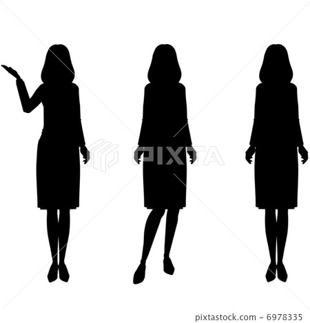 Female employee's silhouette 6978335