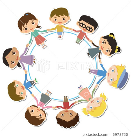 Children connecting - Stock Illustration [6978730] - PIXTA