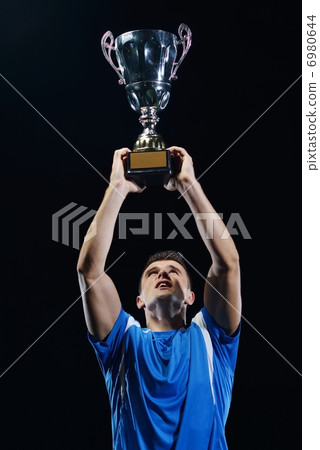 soccer players celebrating victory soccer players celebrating victory 6980644