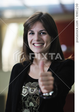 student girl portrait at university campus 6981230