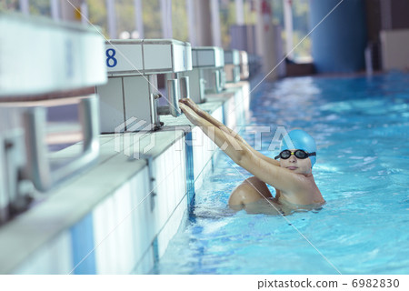 happy child on swimming pool happy child on swimming pool 6982830