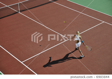 young woman play tennis young woman play tennis 6983844