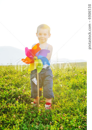 happy child have fun outdoor happy child have fun outdoor 6986538