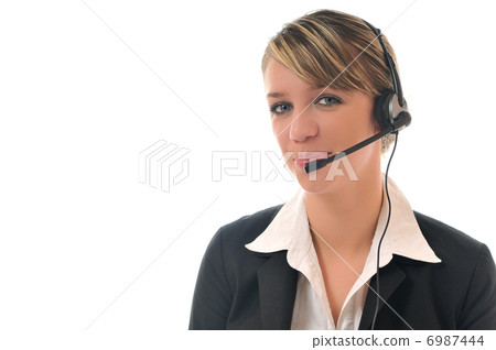 business woman with headset 6987444