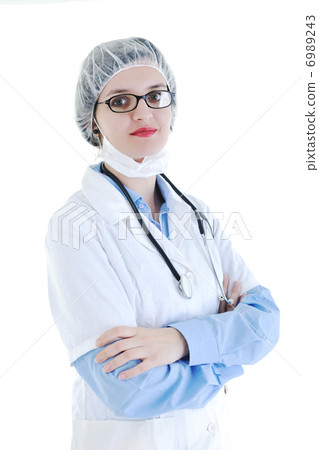 isolated adult woman nurse isolated adult woman nurse 6989243