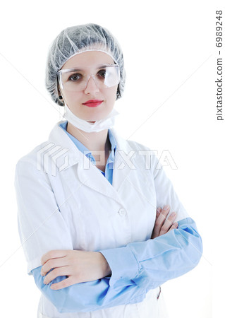 isolated adult woman nurse isolated adult woman nurse 6989248
