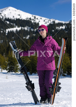 winter woman ski winter woman ski 6989689