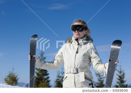 winter woman ski winter woman ski 6989690