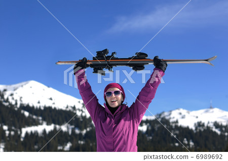 winter woman ski winter woman ski 6989692