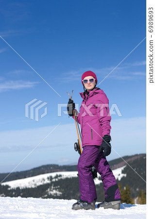 winter woman ski winter woman ski 6989693
