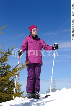 winter woman ski winter woman ski 6989696