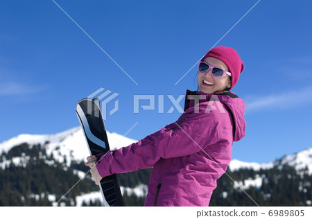 winter woman ski winter woman ski 6989805