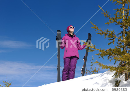 winter woman ski winter woman ski 6989883
