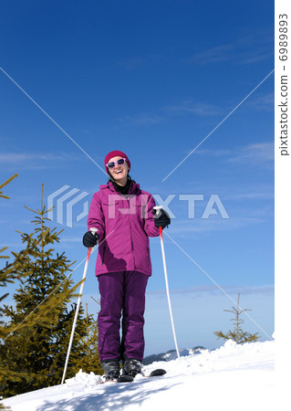winter woman ski winter woman ski 6989893