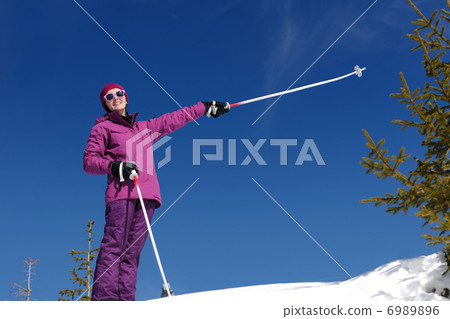 winter woman ski winter woman ski 6989896