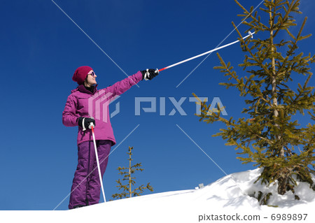 winter woman ski 6989897