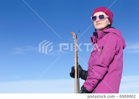 winter woman ski winter woman ski 6989902